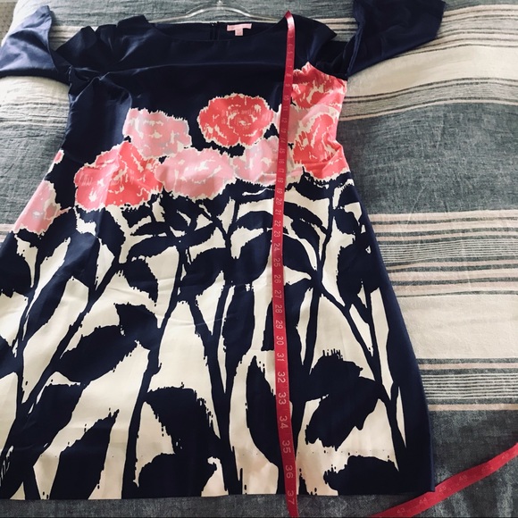 LILLY PULITZER | 12 | Navy/Coral Floral | Shift - Picture 8 of 12